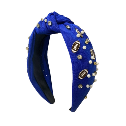 Score big with the Football Glam Headband! Designed for football fans who want to keep their hair in check while cheering on their team, this stylish headband combines function and flair. Perfect for game day or everyday wear, it adds a pop of color and sporty spirit to any outfit. Get ready to play in style!
