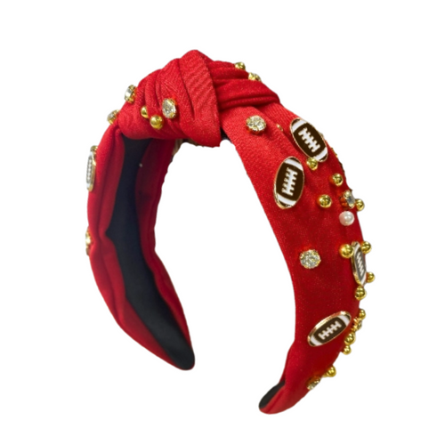 Score big with the Football Glam Headband! Designed for football fans who want to keep their hair in check while cheering on their team, this stylish headband combines function and flair. Perfect for game day or everyday wear, it adds a pop of color and sporty spirit to any outfit. Get ready to play in style!