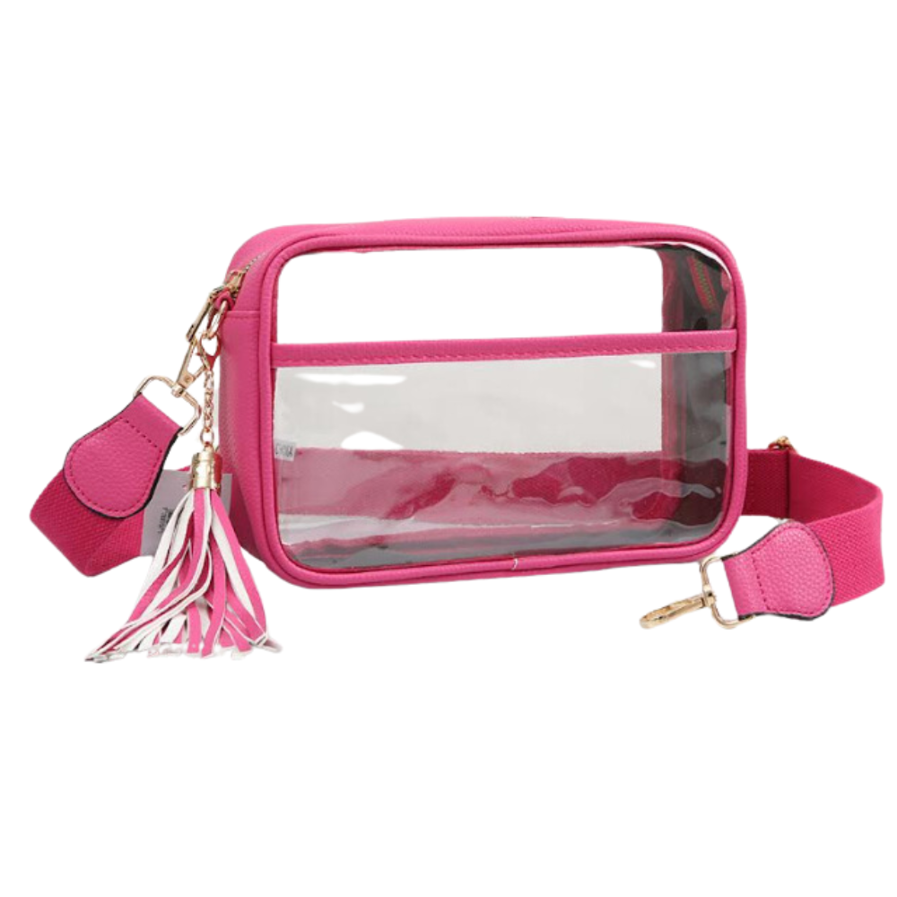 Neon pink clear bag online