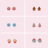 KIDS HOLIDAY UV PRINTED STUD EARRINGS - 6 OPTIONS