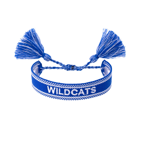 Show off your team spirit in style with the Kentucky Wildcats Woven Tassel Bracelet! Lightweight and bold, this bracelet adds a fun pop of color to any game day outfit while keeping you comfy. Whether cheering from the stands or watching with friends, it’s the perfect way to flaunt your Wildcats pride with a playful flair.