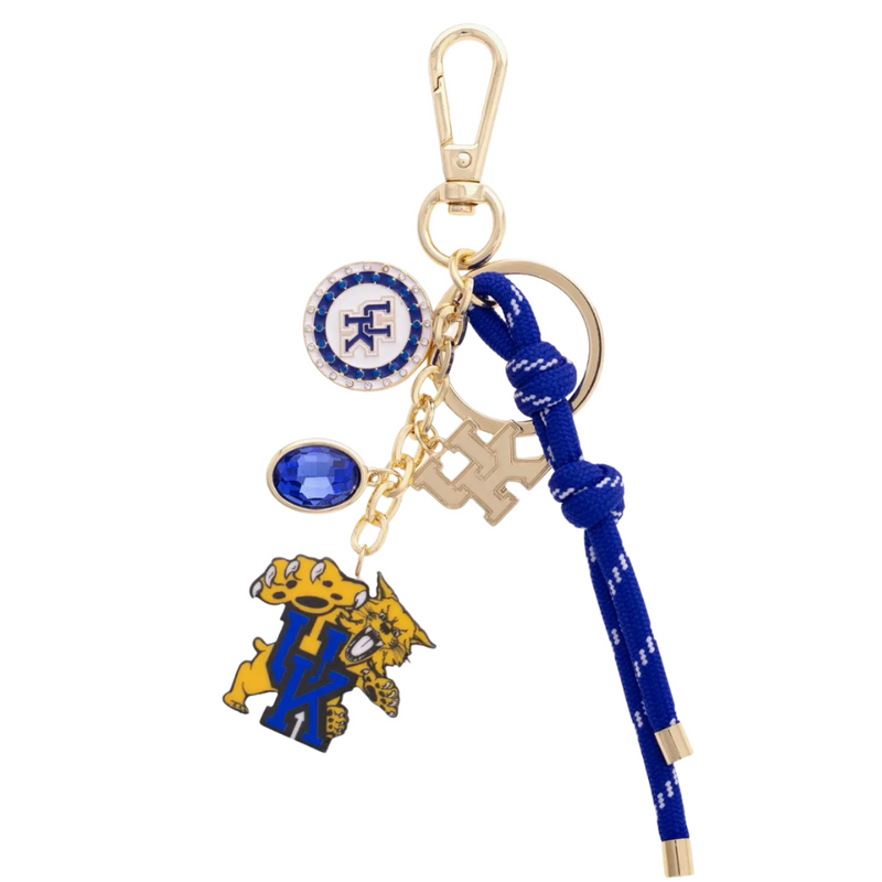 Show off your Kentucky Wildcats pride with this playful cluster bag charm. Perfect for adding a pop of color and fun to your purse, backpack, or keys, it keeps your team spirit close wherever you go. Lightweight and easy to attach, this charm is a must-have for every true Wildcats fan ready to cheer in style!