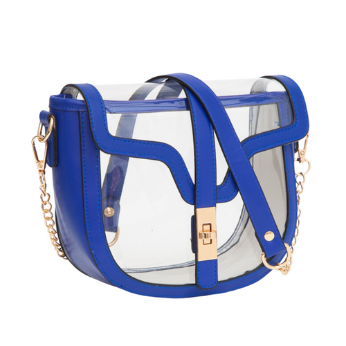 Fun and fabulous, a new fan favorite! &nbsp;Our new Lainey Clear Shoulder Bag, features a clear PVC body, trimmed in your favorite team color. &nbsp;Comfortable and roomy, this bag is perfect for the Gameday girl who needs room for all the essentials.