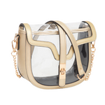 Lainey Clear Stadium Approved Shoulder Bag - Gold