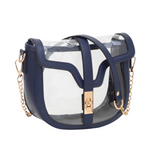 Lainey Clear Stadium Approved Shoulder Bag - Navy