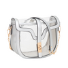 Lainey Clear Stadium Approved Shoulder Bag - Silver