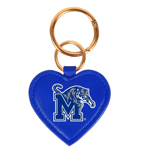 Show your Memphis Tigers pride with this adorable heart charm key ring! Perfect for keeping your keys stylishly organized, it adds a fun and spirited touch to your everyday essentials. Whether for yourself or as a gift, this playful accessory keeps your team close wherever you go.