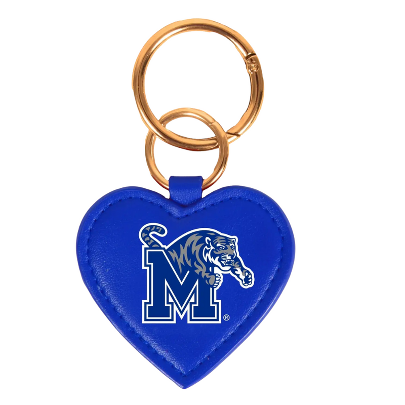 Show your Memphis Tigers pride with this adorable heart charm key ring! Perfect for keeping your keys stylishly organized, it adds a fun and spirited touch to your everyday essentials. Whether for yourself or as a gift, this playful accessory keeps your team close wherever you go.