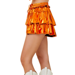 Our Metallic Skort is here to steal the spotlight in orange, purple, or red!&nbsp;With a flirty fit, fierce shine, and built-in shorts for all-day comfort, it's made for dancing, cheering, and being the most extra in the stands. Pair it with your fave tee and let the glam do the talking!