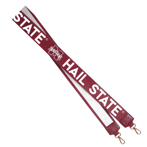 There's no better time to elevate your clear bag status by accessorizing your Game Day clear bag look with our dual sided strap in State colors! Choose your look with either the striped side or cheer on your team with HAIL STATE!
