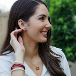 Add a splash of maroon and white to your look with these vibrant enamel Mississippi State Bulldogs stud earrings! Featuring the iconic logo, they’re the perfect way to show your team spirit — whether you’re ringing your cowbell at Davis Wade Stadium or repping the Bulldogs every day. Lightweight, fun, and full of flair, these earrings are small but mighty — just like your game-day energy!