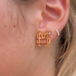 Show that State spirit with these cute Mississippi State Logo Gold Earrings!! &nbsp;The perfect Game Day accessory to complete your look and show your spirit!