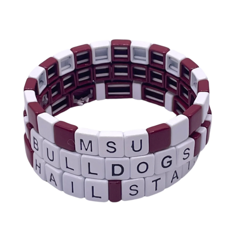 College Stacks - Mississippi State Bulldogs Bracelets