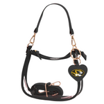 MISSOURI TIGERS HEART CHARM KEY RING