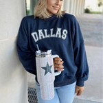 Sip in style on game day + every day!&nbsp; Add a touch of GAME DAY to any outfit with our new Navy Stare Crystal "Blinged Out" Tumbler!  Indulge in your love for&nbsp;the game&nbsp;and show off your&nbsp;team&nbsp;spirit. These stylish accessories are the perfect addition to your game day fit.&nbsp;