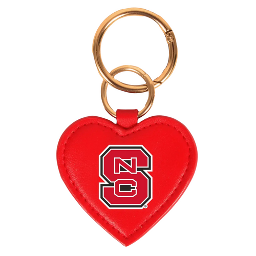 Show your Wolfpack pride with this playful NC State Wolfpack Heart Charm Key Ring. Featuring a charming heart design, it’s the perfect way to keep your keys stylishly organized while celebrating your favorite team. A fun and functional accessory for any fan on the go!