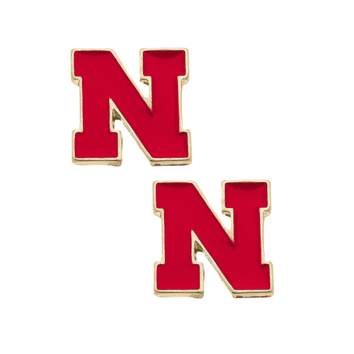 Show your unwavering support for the Nebraska Cornhuskers with these stylish and eye-catching enamel studs. Perfect for fans and alumni alike, these earrings are an excellent way to display your team pride every game day!