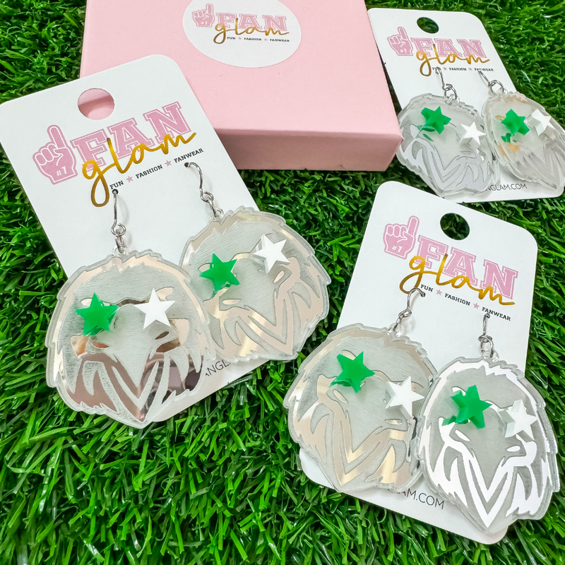 Glory to the Green! A perfect accessory for any devoted fan, these Eagle earrings offer a fun way to display your allegiance to the Mean Green! They're lightweight and easy to wear all day on game days. Go, Mean Green!&nbsp;