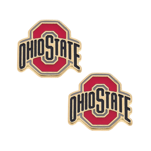 Show your Buckeye pride loud and proud with these vibrant Ohio State enamel stud earrings! Featuring the iconic logo in bold, glossy scarlet and black, they’re the perfect way to bring the&nbsp;O-H! wherever you go — from game day at The Shoe to everyday flair around town. Lightweight, fun, and full of spirit, these studs may be small, but they deliver a big-time Go Bucks! punch.&nbsp;