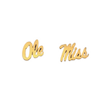 Show off your team spirit when you wear these Ole Miss gold stud earrings. &nbsp;The perfect Game Day accessory to complete your look and show your spirit!