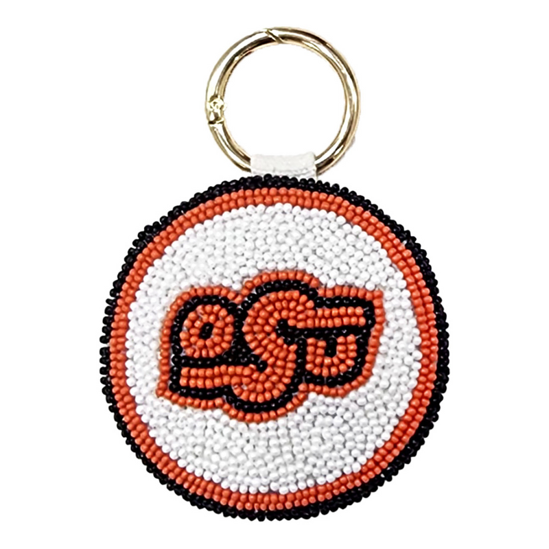 You know it's Game Day in Stilly when you hear pistols firing and OOOO... SSSS... UUUU.... COWBOYS!   There's no better time to elevate your clear bag status by accessorizing your Game Day look with our OSU Beaded Key Chain / festive bag charm.