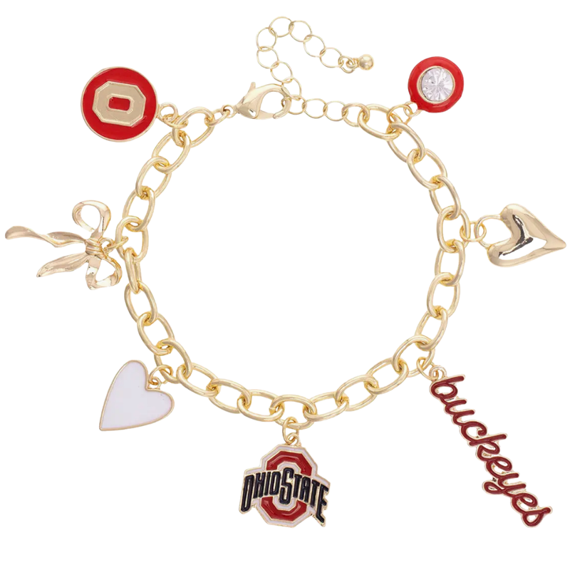 Ohio State Enamel Icons Charm Bracelet