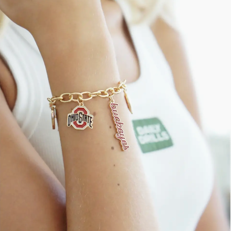 Ohio State Enamel Icons Charm Bracelet