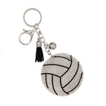 VOLLEYBALL PAVE RHINESTONE SPORTS BALL KEY CHAIN