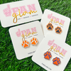 Just In!!  The PAWFECT sporty + chic dual colored paw stud earrings, our NEW GameDay favorite!    Available in eight fun sport team color options, collect all your favorite teams colors.