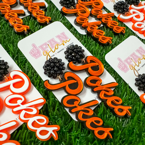 POKES CURSIVE SCRIPT OKLAHOMA STATE DANGLES