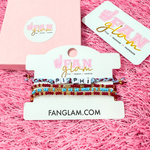 Stack your sorority spirit with the perfect arm candy to rep your sorority in style. &nbsp;Select our classic sorority braided strand for a simple, everyday vibe — or go full-on bold with our 4-strand stack, featuring a mix of stretchy beaded bracelets in fun colors and gold shimmer accents. &nbsp;

Whether you’re dressing up for bid day, big/little reveal, or just flexing your chapter pride, this set has you covered.&nbsp; Wear one or wear them all!