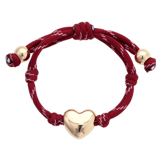 Show off your team spirit in style with the Puffy Heart Paracord Bracelet! Lightweight, bold, and effortlessly fun, it adds a vibrant pop of color to any game-day look or everyday outfit. Whether you’re cheering from the stands or hanging out with friends, this comfy bracelet is the perfect way to flaunt your red pride wherever you go!