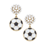 Get ready for Game Time in our new Soccer Pearl Cluster Enamel Dangles.&nbsp; Featuring gold accents and gold metal plating our new dangles showcase classic elegance for everyday wear.