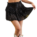 Game day just got a whole lot more stylish! This sequin mini-skirt is the ultimate way to show off your school spirit while staying comfortable. Designed for sports fans who love to stand out, it features an elastic waistband and built-in shorts for all-day wear—whether you're cheering in the stands or celebrating a big win. The tiered design and premium sequins add the perfect touch of flair, making it a must-have for any college game day outfit. Pull it on, shine bright, and rep your team in style!