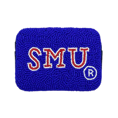 Meet Us At The Boulevard, Cause Saturdays Are For The Stangs!   Pony Up And Elevate your Game Day clear bag status when accessorizing your look with our uniquely beaded SMU credit card holder.