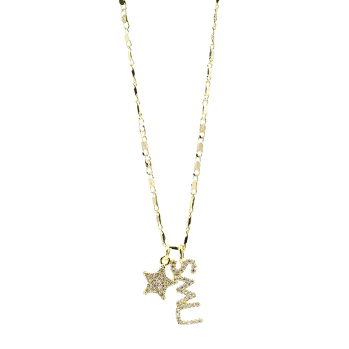 Sparkle with Mustang pride in our SMU Gold Rhinestone Star Necklace! This dazzling piece features SMU with rhinestones set in gold with a rhinestone accent star. Perfect for game days, graduation celebrations, or showing your SMU spirit any day of the week. Pony up in style with this twinkling treasure that's as brilliant as your college memories!