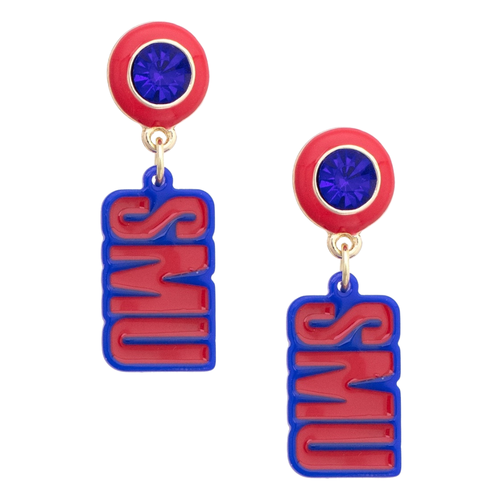 Show off your Mustang pride with these playful SMU Mustangs Resin Logo Earrings. Featuring the beloved mascot in vibrant red and blue resin, they add a fun and spirited touch to any outfit. Perfect for game days or everyday wear, these earrings let you celebrate your team in style.
