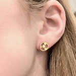 Score one in the back of the net with these Gold Stud Earrings! &nbsp; The perfect accessory for any soccer fan.