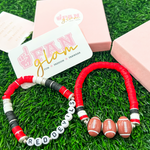 Our Sports Ball Charm beaded accent bracelets are a perfect addition to your Game Day Stack.  Simple and chic you can even mix and match multiple sports balls for the perfect layering stack in any of your favorite team colors. 