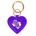 Show your Lumberjacks pride with this playful Stephen F. Austin Heart Charm Key Ring. Its charming heart design adds a fun touch to your keys while keeping your team spirit close wherever you go. Perfect for fans who want a cute and practical way to celebrate their favorite team every day.