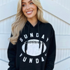 How do you Sunday Funday? Stay stylish and warm while showing your love for the game. Cheer on your favorite team in our first ever Gameday hoodie pullover. Designed specifically with your game day priorities in mind, this ultra-comfy + cozy hoodie is the perfect companion for chilly Friday night lights or watching football all weekend on the couch.