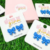 GAMEDAY TAM CLAY CO POLKA DOT BOW STUDS