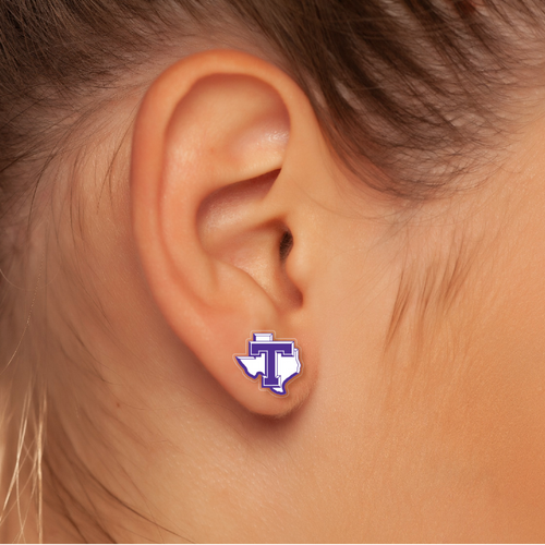 Do you bleed purple? A perfect accessory for any devoted fan, these fun earrings offer a unique way to display your allegiance to the Texans! They're lightweight and easy to wear all day on game days. They're the perfect ear candy!