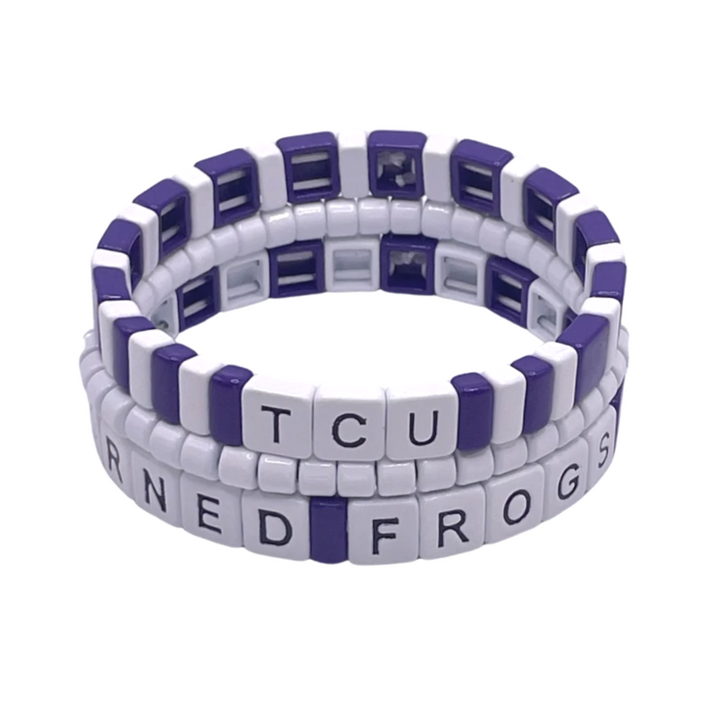 College Stacks - TCU Horned Frogs Bracelets