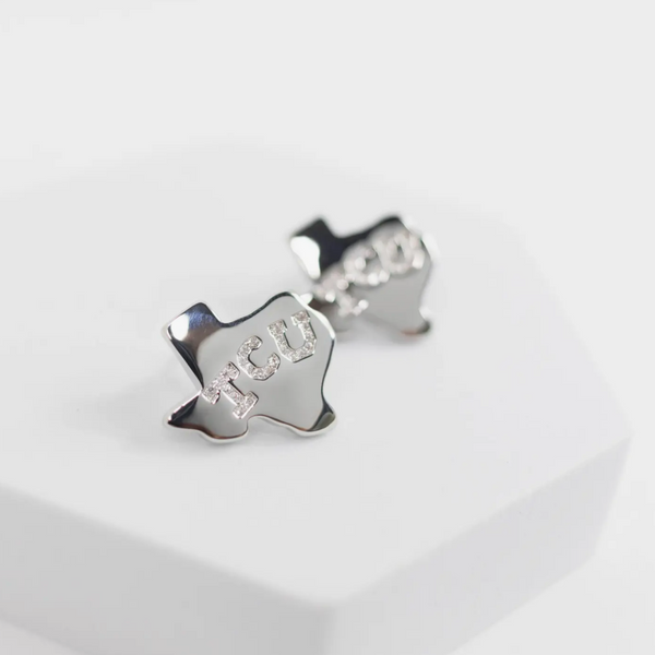 TCU STATE OF TEXAS RHINESTONE STUD COLLECTION - 2 COLORS