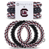 TELETIES - UNIVERSITY OF SOUTH CAROLINA  On Gameday, hold your hair and enhance your style with TELETIES. The strong grip, no rip hair tie that doubles as a bracelet. Strong, pretty and stylish, TELETIES are designed to withstand everyday demands while taking your Gameday look to the next level.