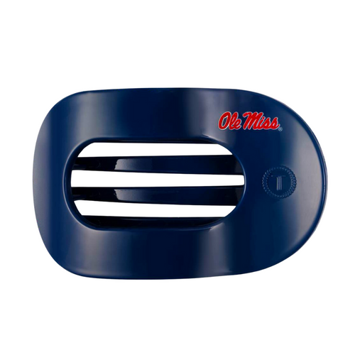 Unwind and relax with the new TELETIES Flat Round Hair Clip! Designed with the same innovative material that is nearly unbreakable, this clip is perfect for lying down, doing yoga or simply laying back without discomfort.&nbsp;Hold your hair and enhance your style with the new University of Mississippi TELETIES Clip! Hotty Toddy!&nbsp;&nbsp;