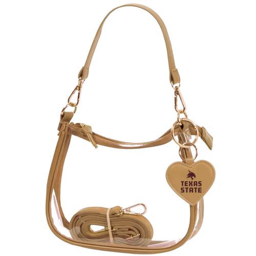 Our new Clara Clear Bag perfectly blends function and fashion, meeting stadium regulations with a chic design. It features a durable PVC body, secure zipper closure, and two interchangeable straps, keeping your essentials stylish and secure on game day.&nbsp;