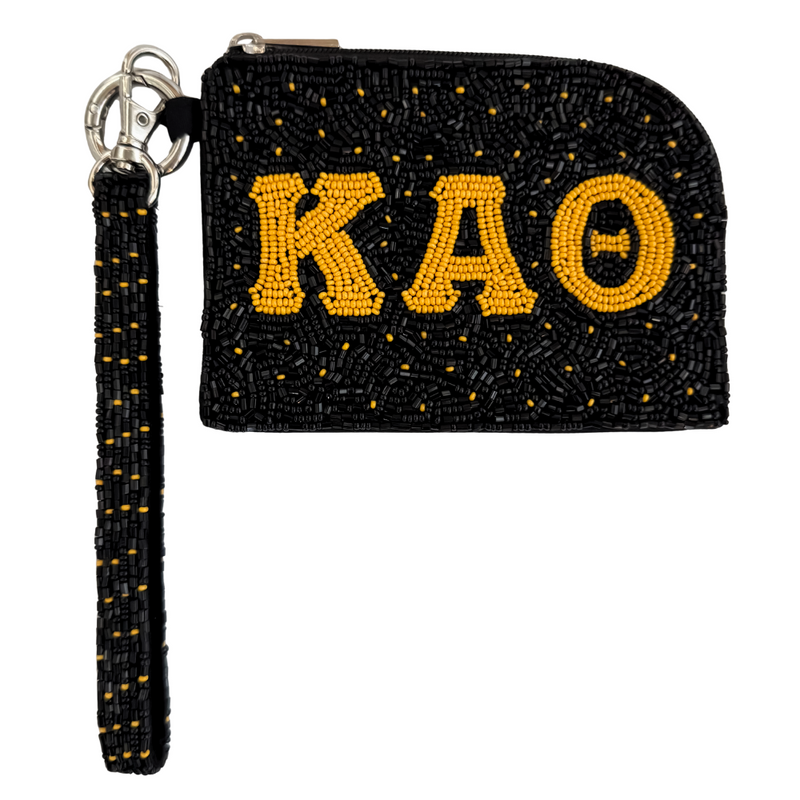 Show your sisterhood spirit in style with our exclusive Kappa Alpha Theta Beaded Bracelet Bag! Designed to be worn on your wrist or clipped to your favorite bag, this lightweight and eye-catching accessory is perfect for any greek event! From Bid Day to Big/Little reveal, it's the perfect way to show off your letters with pride!