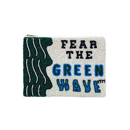 A One, A Two, A Helluva Hullabaloo, It's Time To Fear The Green Wave. Elevate your tailgate glam by accessorizing your Game Day look with our uniquely beaded Tulane zip coin bag.
